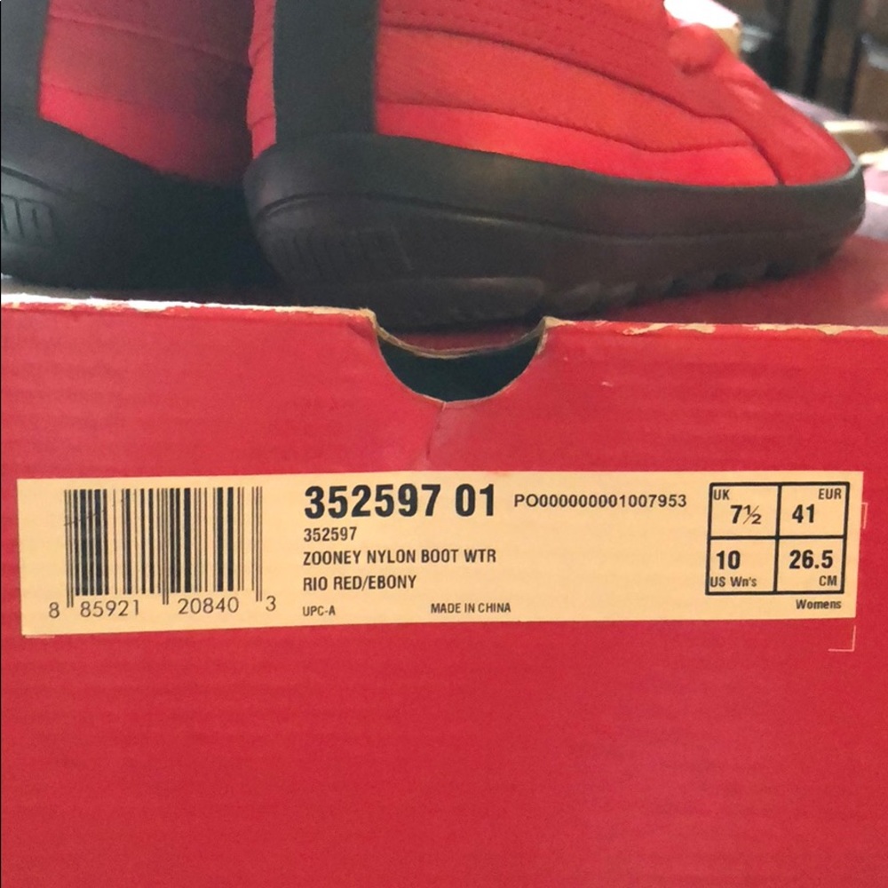 Puma Zoomy Nylon Drawstring Winter Boots (Red) - Picture 3 of 3